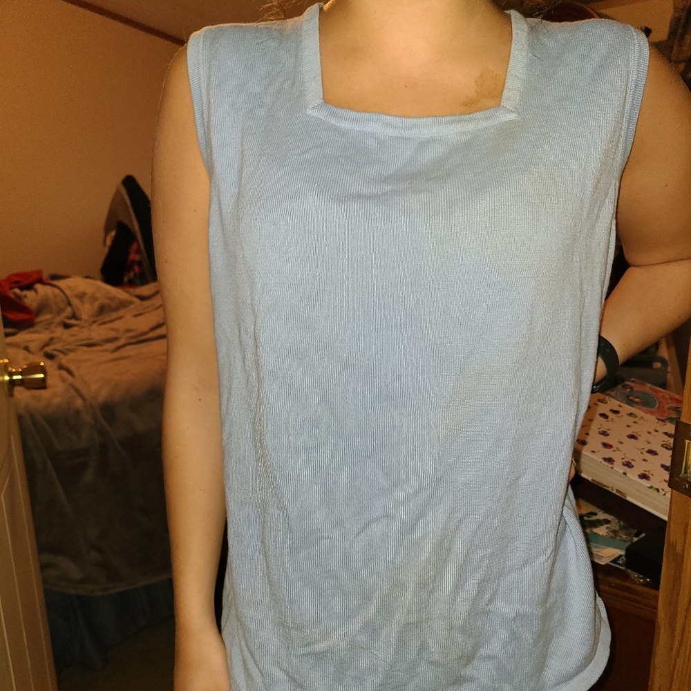 Blue Sweater Tank
